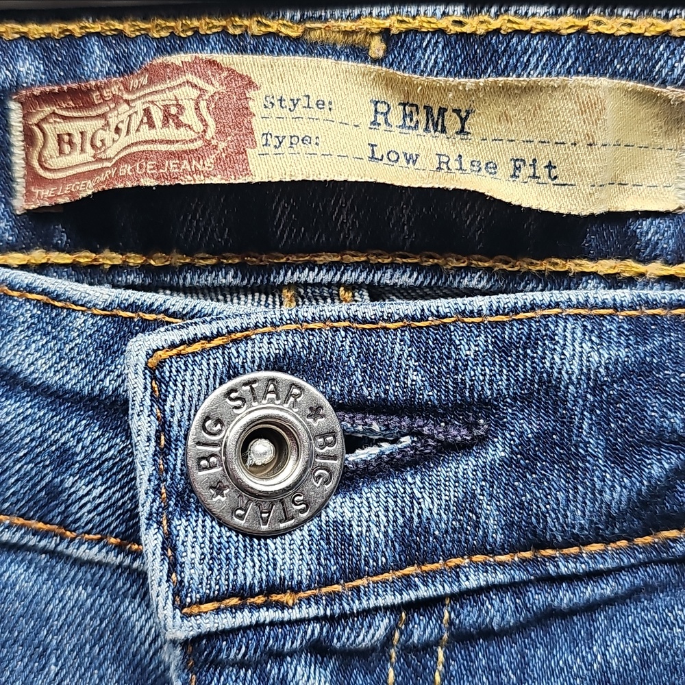 Big Star Low Rise Fit Dark Blue Jean Shorts - Picture 2 of 14